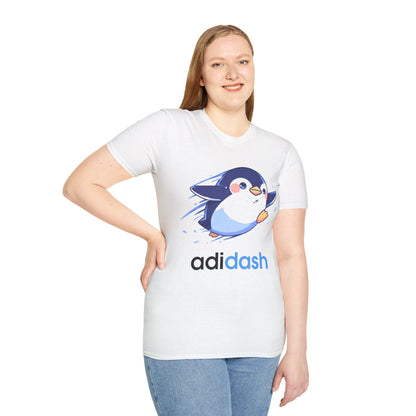 Koszulka „Adidash Penguin” – uroczy, biegnący pingwin w lekkiej, codziennej odsłonie