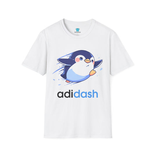 Koszulka „Adidash Penguin” – uroczy, biegnący pingwin w lekkiej, codziennej odsłonie
