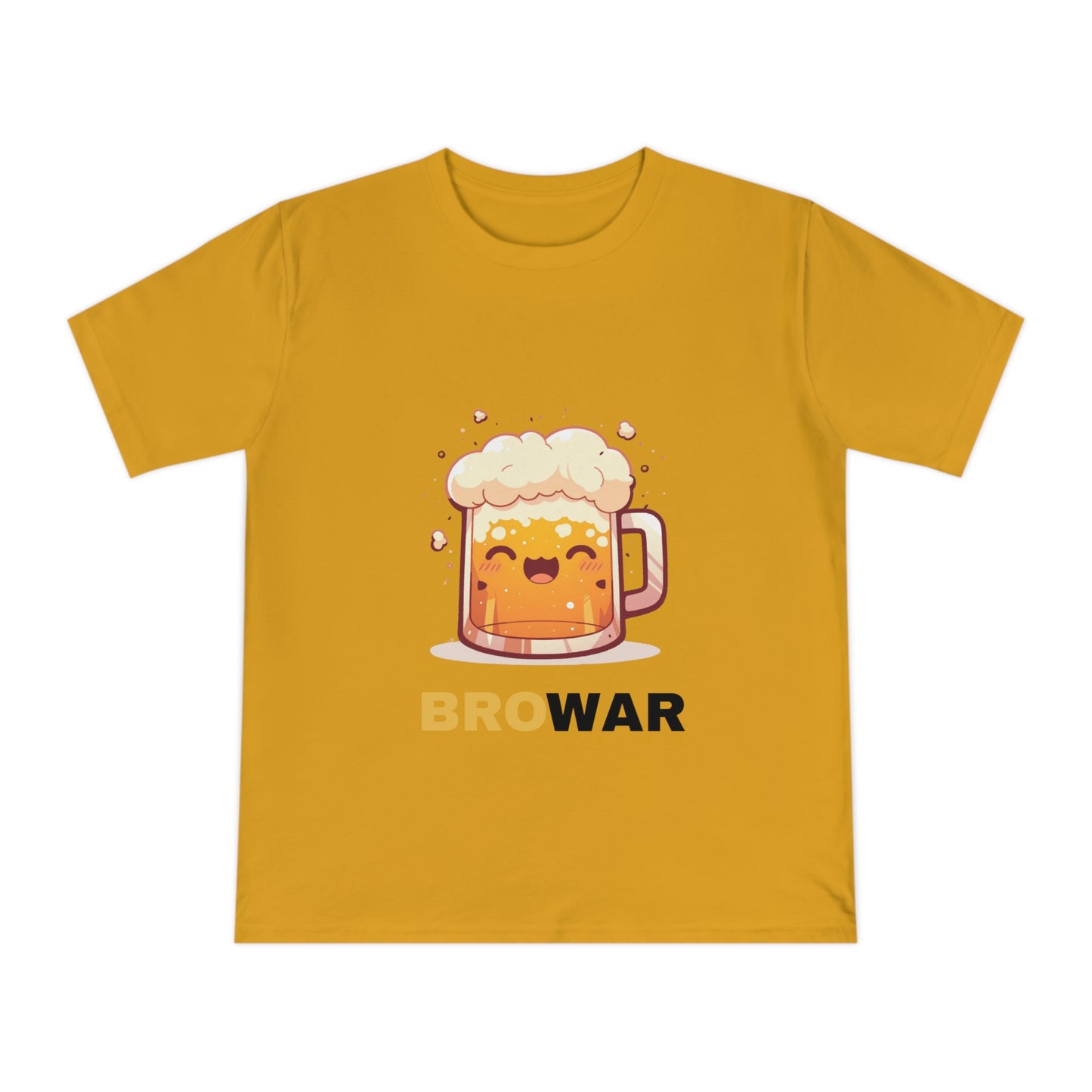 Zabawna koszulka z piwnym motywem — idealna na spotkania z kumplami, imprezy, urodziny albo po prostu na luzie na co dzień. Wzór: „BRO WAR”.