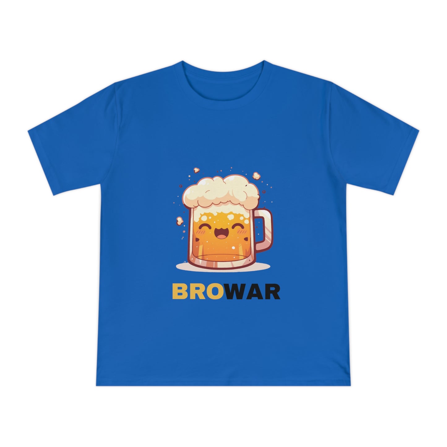 Zabawna koszulka z piwnym motywem — idealna na spotkania z kumplami, imprezy, urodziny albo po prostu na luzie na co dzień. Wzór: „BRO WAR”.