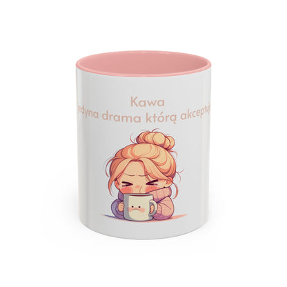 Biały kubek - Kawa jedyna drama którą akceptuję