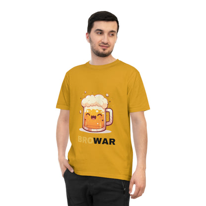 Zabawna koszulka z piwnym motywem — idealna na spotkania z kumplami, imprezy, urodziny albo po prostu na luzie na co dzień. Wzór: „BRO WAR”.